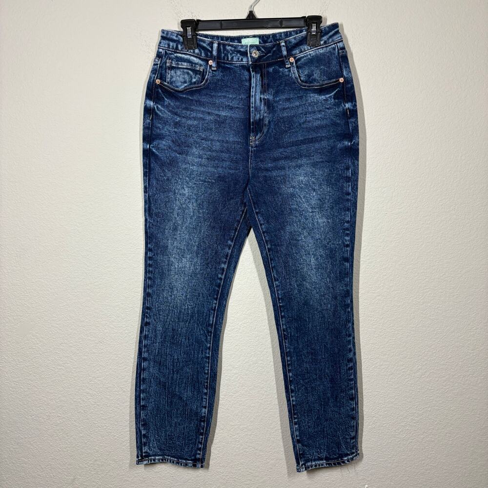 Articles of Society Womens 8/29 The Jones High Rise Slim Ankle Length Jeans Blue